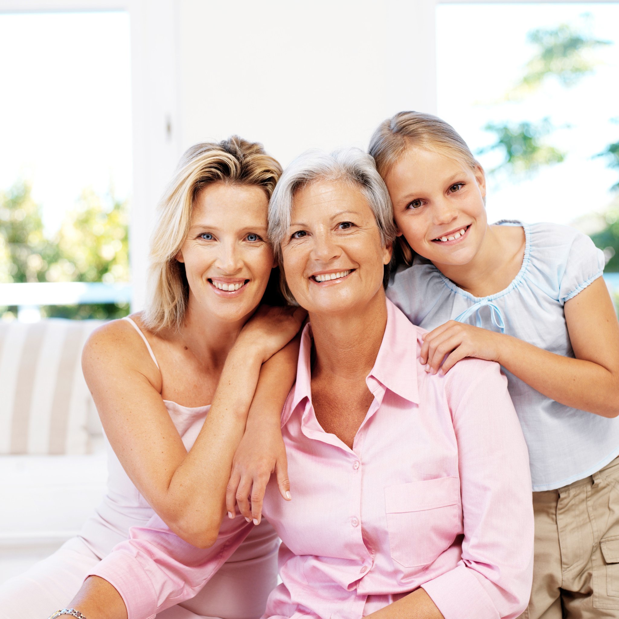 portrait of a grandmother; mother and daughter